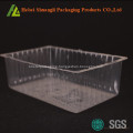 Disposable clear plastic cake tray
